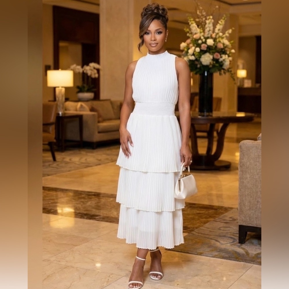 1. State White Maxi Dress beautiful and elegant